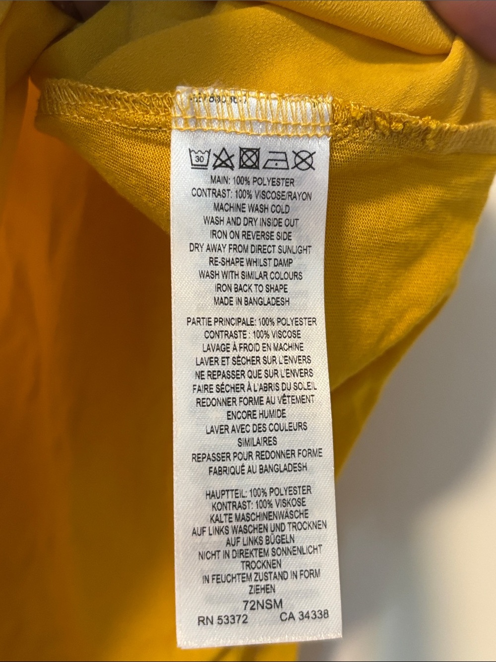 French Connection Women’s Mustard Yellow Tank Top - Classic Scoop Neck medium - Picture 2 of 3